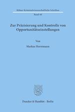 Zur Präzisierung und Kontrolle von Opportunitätseinstellungen.