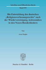 Kupke, A: Entwicklung des deutschen »Religionsverfassungsrec