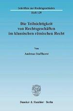 Die Teilnichtigkeit von Rechtsgeschäften im klassischen römischen Recht