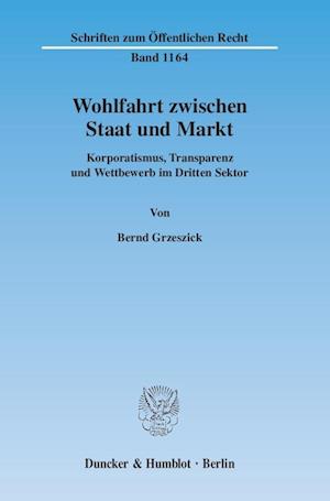 Wohlfahrt Zwischen Staat Und Markt