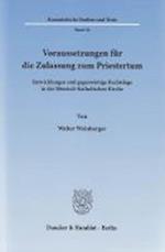 Voraussetzungen für die Zulassung zum Priestertum