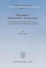 Philosophie - Hermeneutik - Jurisprudenz