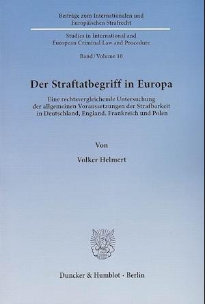 Der Straftatbegriff in Europa