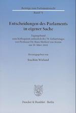 Entscheidungen des Parlaments in eigener Sache