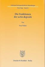 Die Funktionen der actio depositi