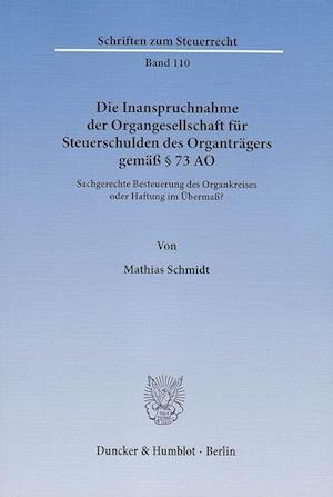 Schmidt, M: Inanspruchnahme der Organgesellschaft