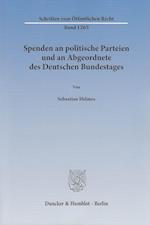 Spenden an politische Parteien und an Abgeordnete des Deutschen Bundestages