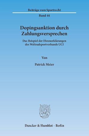 Meier, P: Dopingsanktion durch Zahlungsversprechen