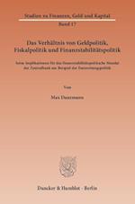 Das Verhältnis von Geldpolitik, Fiskalpolitik und Finanzstabilitätspolitik