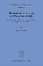 Opferschutz im Bereich des Menschenhandels