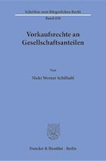 Schilhabl, N: Vorkaufsrechte an Gesellschaftsanteilen
