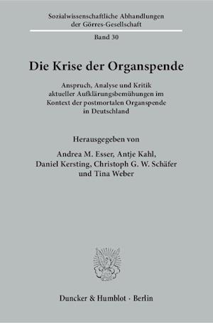 Die Krise der Organspende.