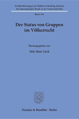 Der Status von Gruppen im Völkerrecht