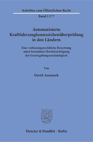 Automatisierte Kraftfahrzeugkennzeichenüberprüfung in den Ländern.