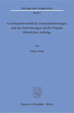 Gesellschaftsrechtliche Umstrukturierungen und die Auswirkungen auf die Vergabe öffentlicher Aufträge.