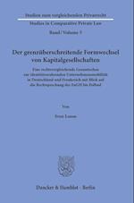 Der grenzüberschreitende Formwechsel von Kapitalgesellschaften.