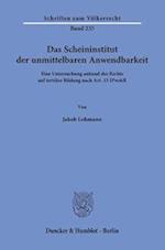 Das Scheininstitut der unmittelbaren Anwendbarkeit