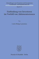 Einbindung von Investoren im Vorfeld von Aktienemissionen.