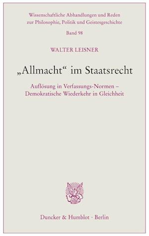 »Allmacht« im Staatsrecht.