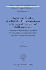 Rechtliche Aspekte des digitalen Privatvermögens in Bezug auf Dateien und Plattformkonten.