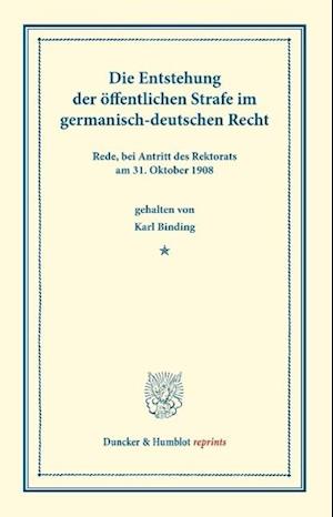 Die Entstehung der öffentlichen Strafe