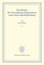 Die Reform Der Verwaltungs-Organisation