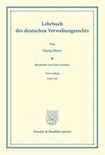 Lehrbuch des deutschen Verwaltungsrechts