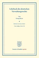 Lehrbuch des deutschen Verwaltungsrechts