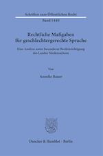 Rechtliche Maßgaben für geschlechtergerechte Sprache.