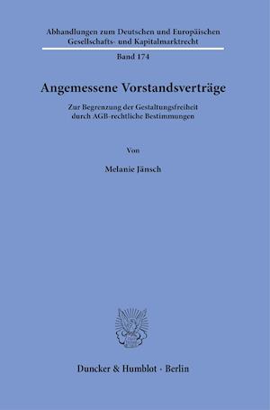 Angemessene Vorstandsverträge.