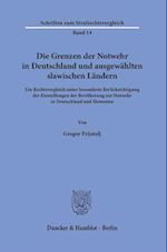 Die Grenzen der Notwehr in Deutschland und ausgewählten slawischen Ländern.