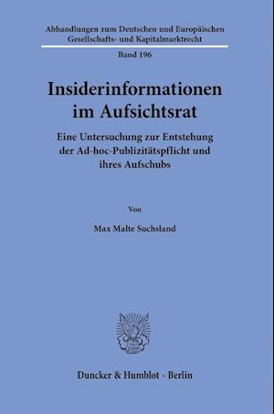 Insiderinformationen im Aufsichtsrat.