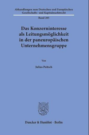 Das Konzerninteresse als Leitungsmöglichkeit in der paneuropäischen Unternehmensgruppe.