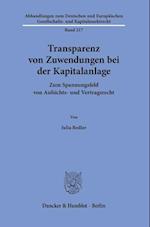 Transparenz von Zuwendungen bei der Kapitalanlage