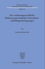 Der verfassungsrechtliche Rahmen gemeindlicher Einwohner- und Bürgerbefragungen