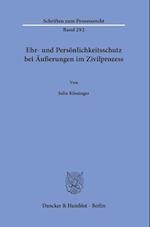 Ehr- und Persönlichkeitsschutz bei Äußerungen im Zivilprozess.