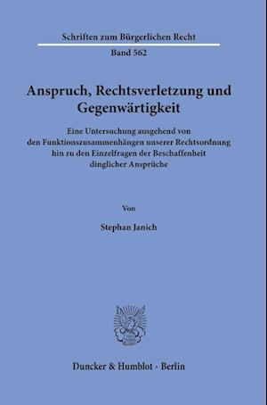 Anspruch, Rechtsverletzung und Gegenwärtigkeit.