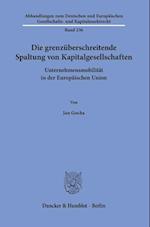 Die grenzüberschreitende Spaltung von Kapitalgesellschaften