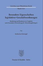 Besondere Eigenschaften legislativer Geschäftsordnungen.