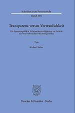 Transparenz versus Vertraulichkeit