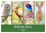 Tiere im Wald. Bezaubernde Begegnungen (Wandkalender 2025 DIN A2 quer), CALVENDO Monatskalender