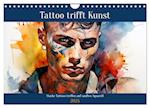 Tattoo trifft Kunst (Wandkalender 2025 DIN A4 quer), CALVENDO Monatskalender