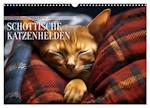 Schottische Katzenhelden (Wandkalender 2025 DIN A3 quer), CALVENDO Monatskalender