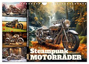 Steampunk Motorräder (Wandkalender 2025 DIN A4 quer), CALVENDO Monatskalender