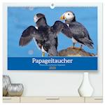 Papageitaucher - Clowns der nordischen Vogelwelt (hochwertiger Premium Wandkalender 2025 DIN A2 quer), Kunstdruck in Hochglanz