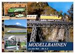 Modellbahnen aus aller Welt - H0, N, Z (Wandkalender 2025 DIN A2 quer), CALVENDO Monatskalender