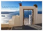 Santorini Fira & Firostefani (Wandkalender 2025 DIN A2 quer), CALVENDO Monatskalender