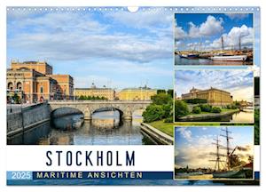 Stockholm - Maritime Ansichten (Wandkalender 2025 DIN A3 quer), CALVENDO Monatskalender