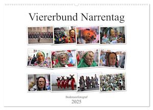 Narrentag Viererbund 2025 (Wandkalender 2025 DIN A2 quer), CALVENDO Monatskalender