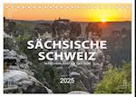 SÄCHSISCHE SCHWEIZ - Märchenland an der Elbe (Tischkalender 2025 DIN A5 quer), CALVENDO Monatskalender